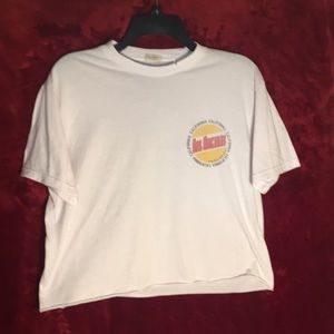 White Los Angeles Cropped T-Shirt